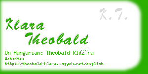 klara theobald business card